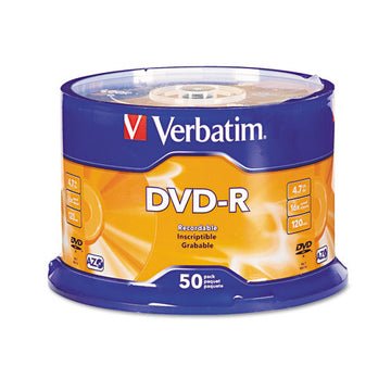 Verbatim® Dvd-r Recordable Disc, 4.7gb, 16x, Slim Jewel Case, Matte Silver, 10-pack freeshipping - TVN Wholesale